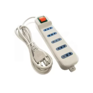 ALARGADOR ELECTR. 5 TOMAS 5 MTS. CON INT. GRIS