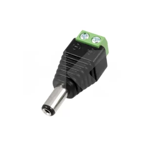 ADAPTADOR BLOCK 2 PIN A MACHO DC 2.1MM PARA CAMARAS